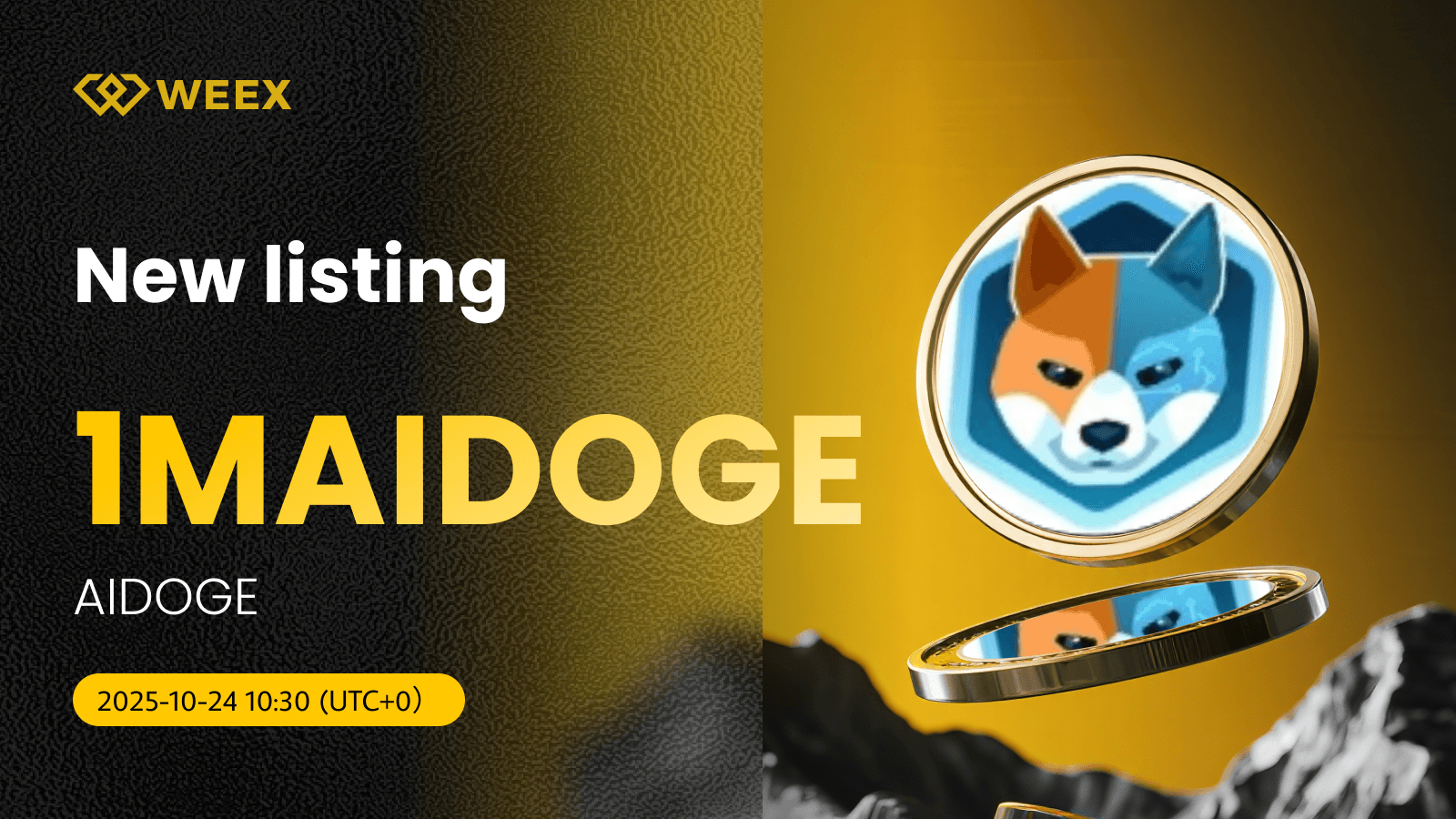 AIDOGE (1MAIDOGE) Coin now available on WEEX
