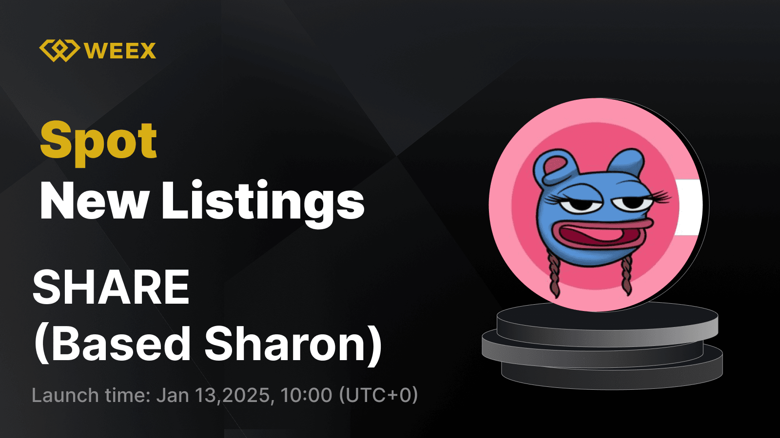 Based Sharon (SHARE) Will be Listed on WEEX Spot