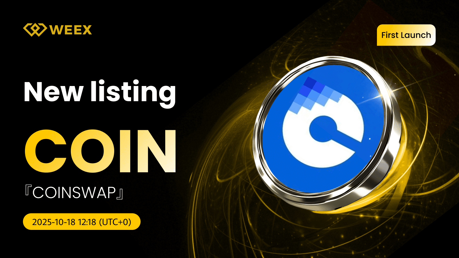 COIN USDT Premieres on WEEX: COINSWAP (COIN) Spot Listing