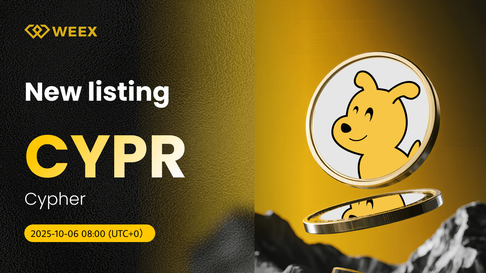 WEEX Spot apre le negoziazioni per Cypher (CYPR) con CYPR USDT