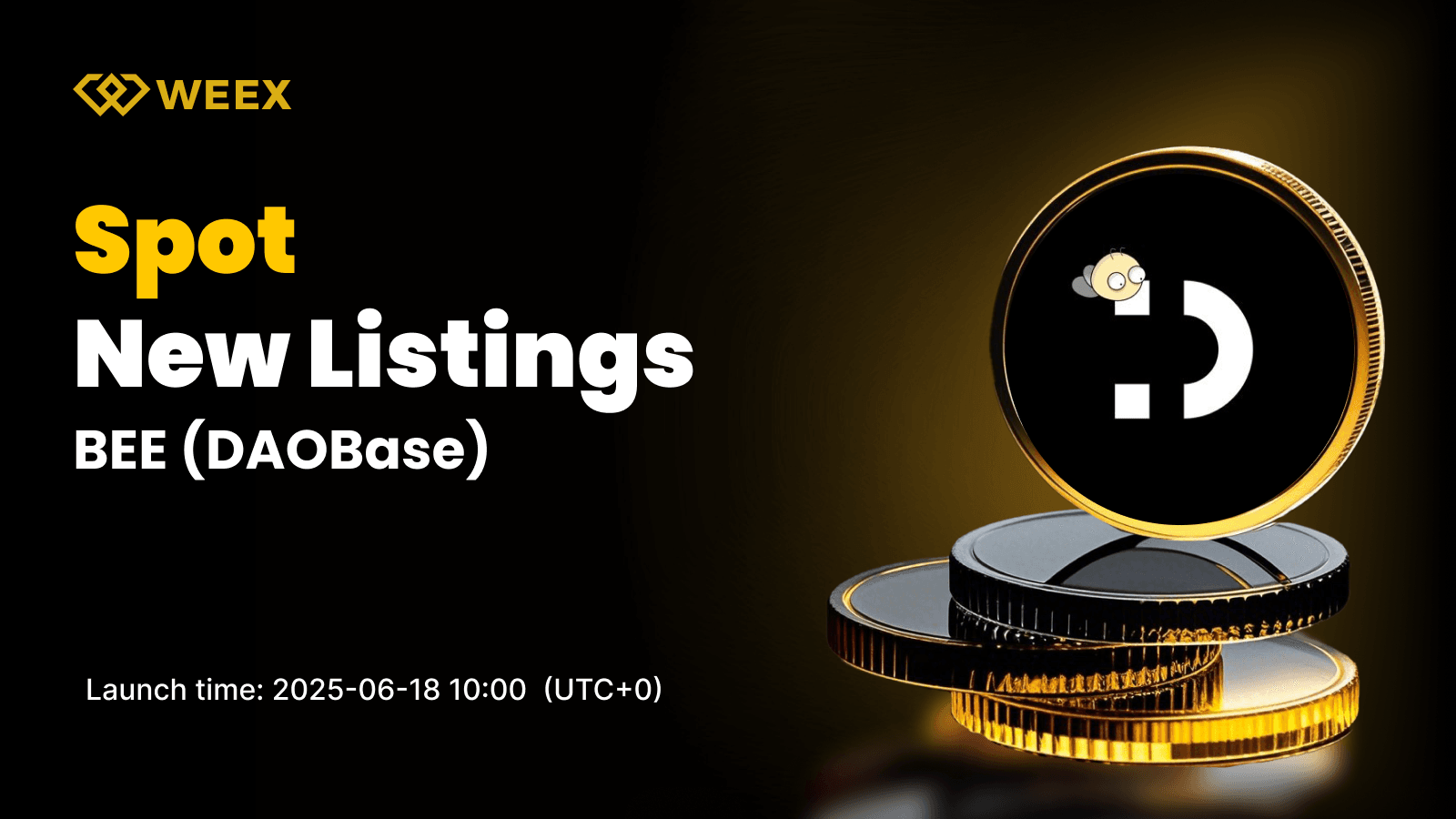 DAOBase (BEE) to List on WEEX: Spot Trading for BEE USDT Pair Begins June 18