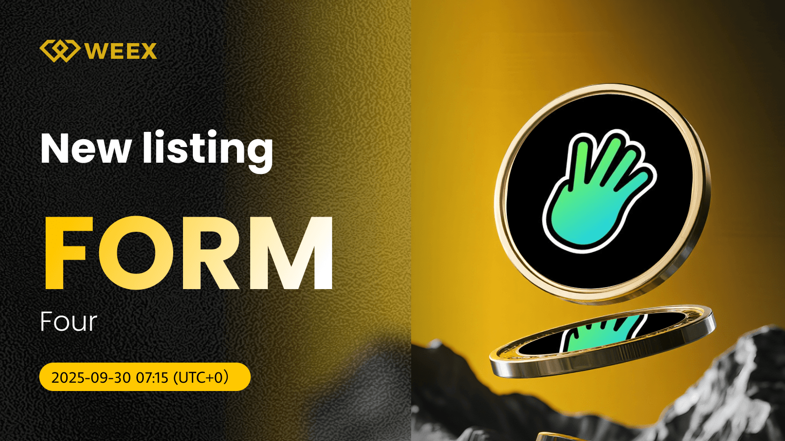 FORM USDT Spot Trading Live on WEEX for Four (FORM) Coin