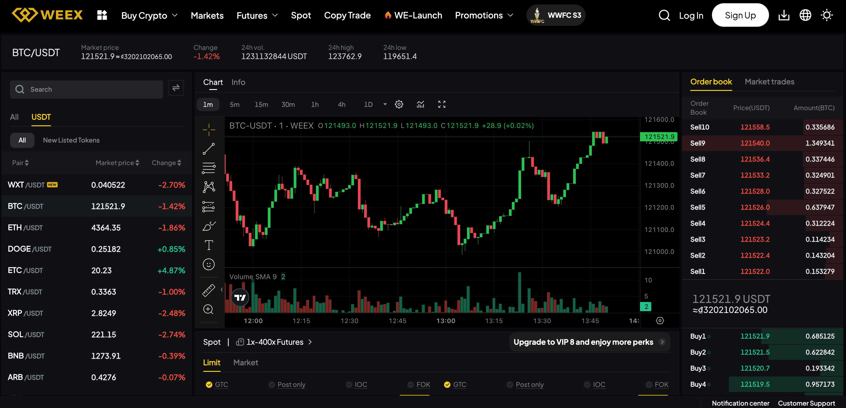 How to buy bitcoin on weex