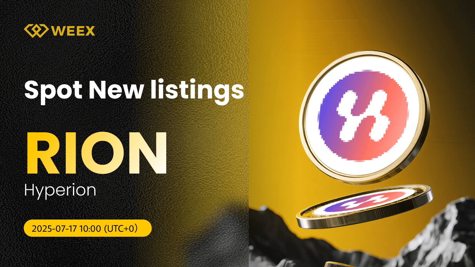 Hyperion (RION) Debuts on WEEX Spot – RION USDT Pair Now Live