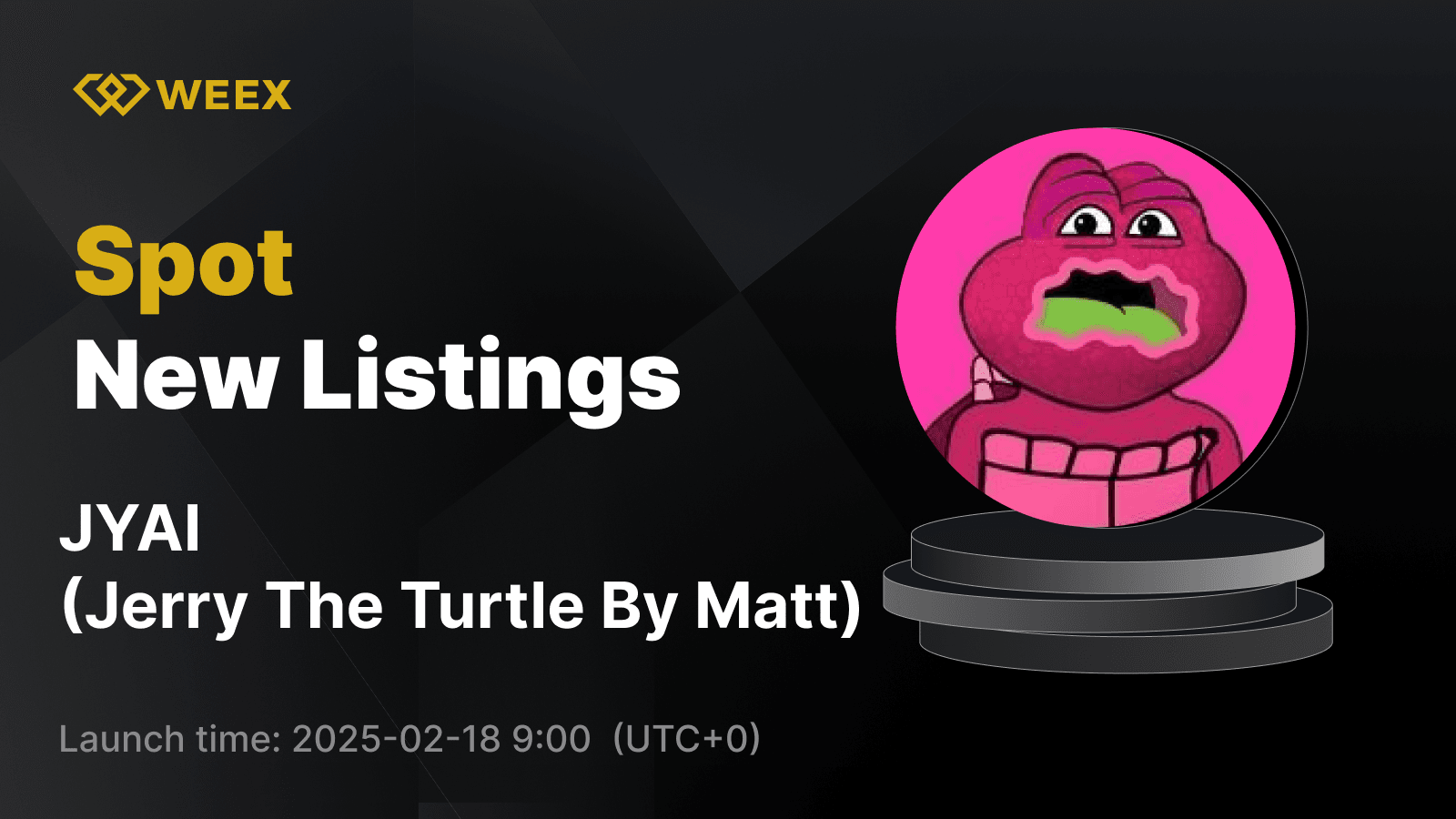 Jerry The Turtle By Matt Furie (JYAI) is now officially listed on WEEX Spot
