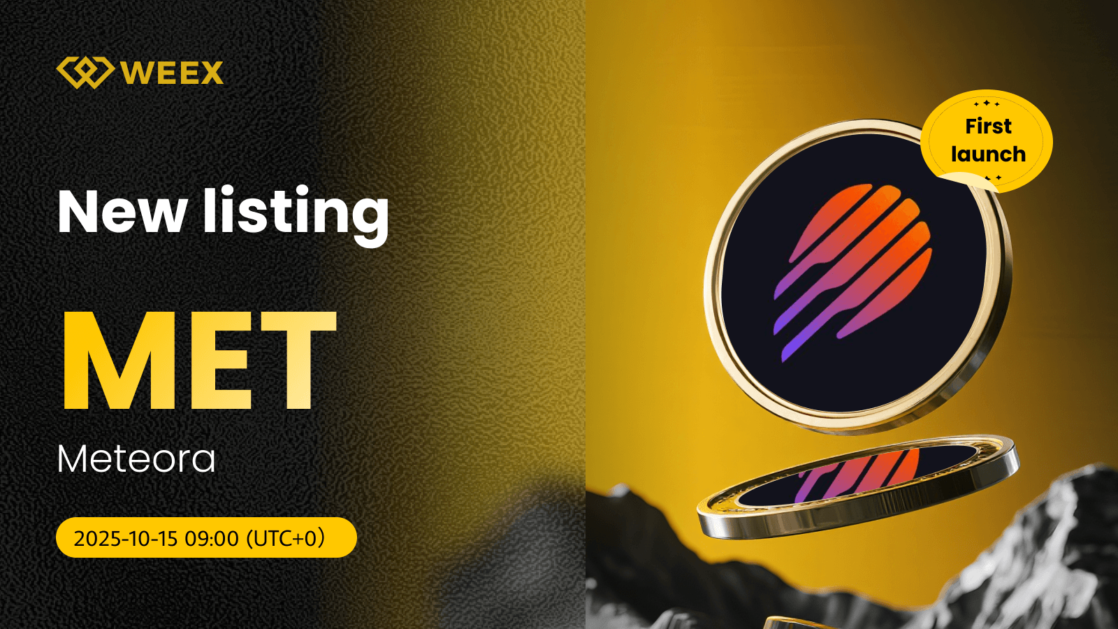 MET USDT Spot İşlemleri WEEX'te Yayında: Meteora Madeni Parası