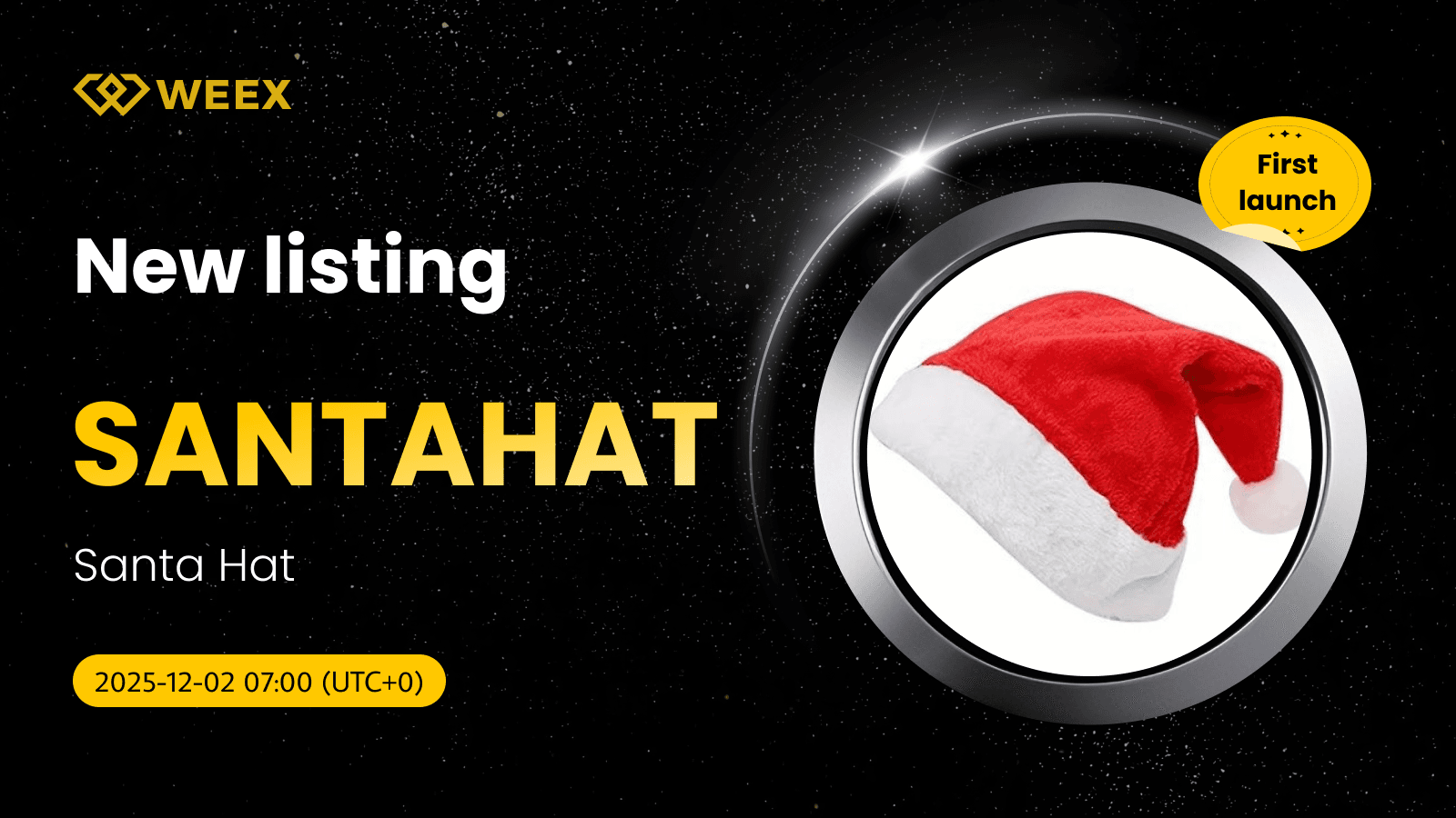 Tiền xu Santa Hat được niêm yết trên WEEX Exchange với cặp đồng USDT SANTAHAT