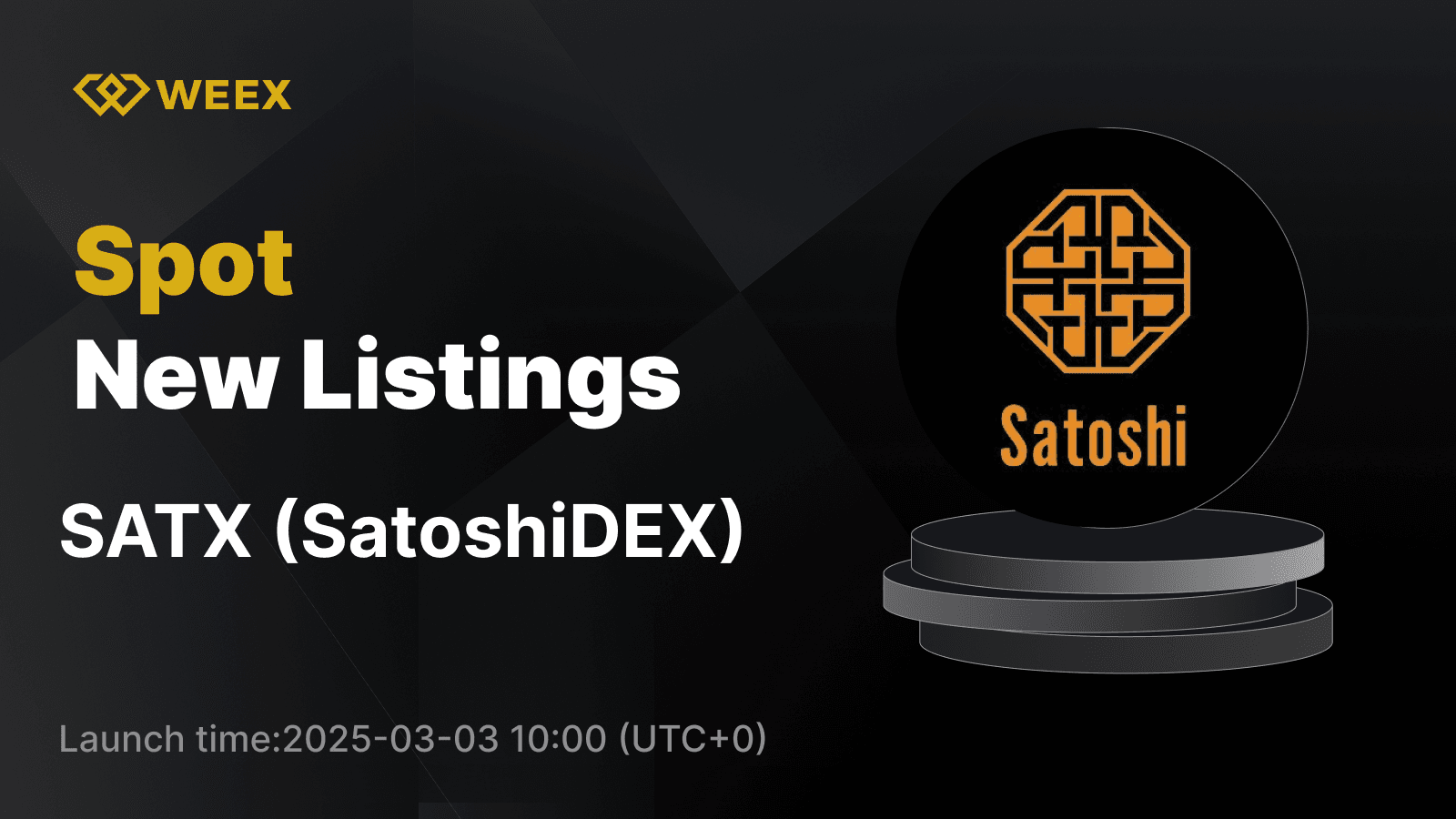 SatoshiDEX (SATX) Is Coming to WEEX Spot