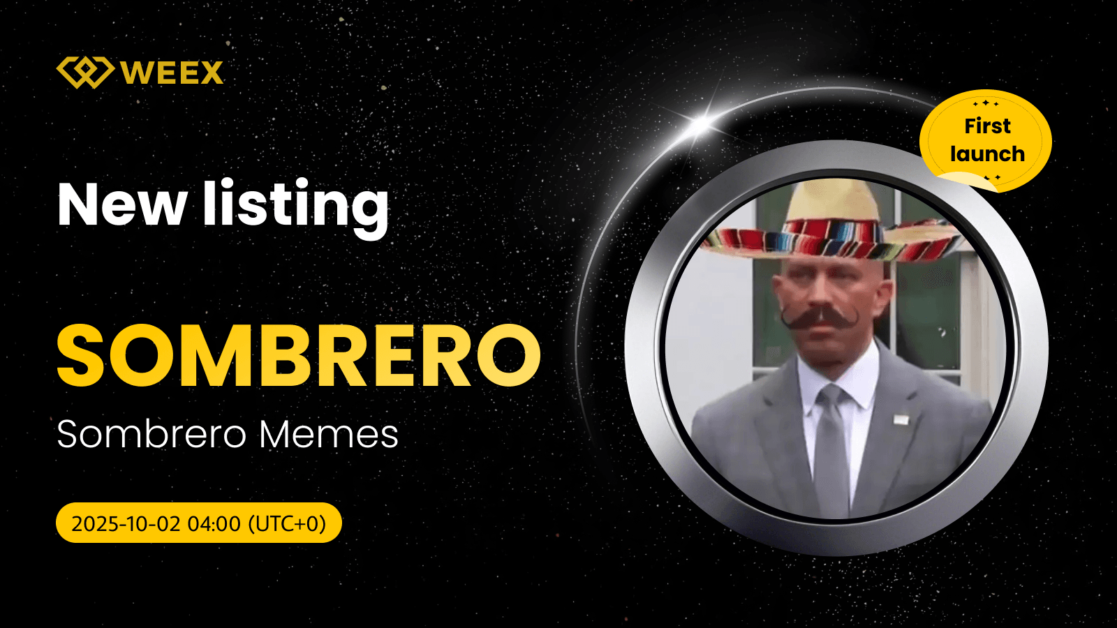 Sombrero Memes (SOMBRERO) Coin now available on WEEX