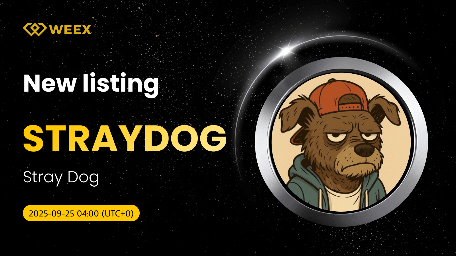 Stray Dog(STRAYDOG) Coin now available on WEEX Exchange