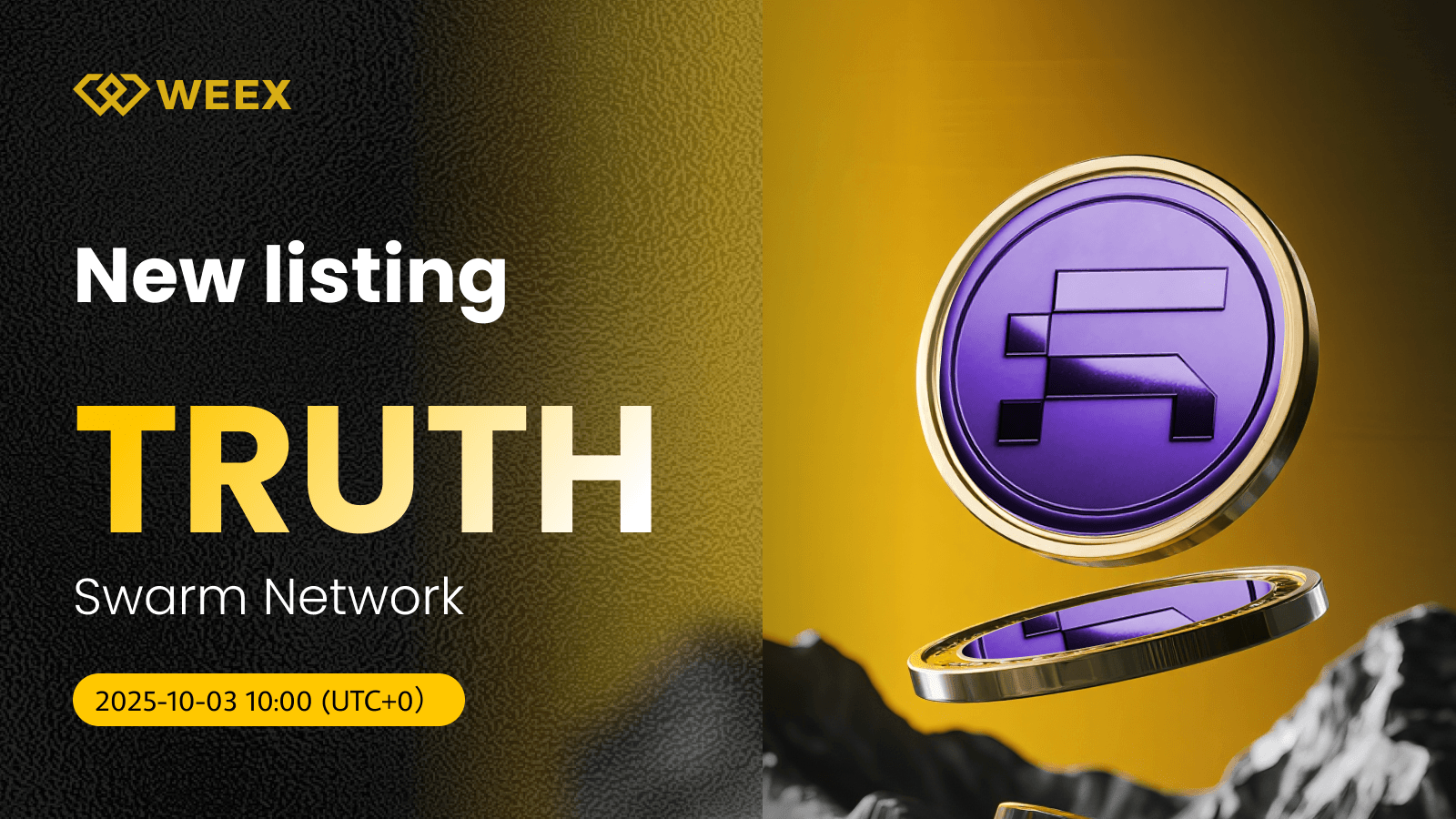 TRUTH USDT ya está disponible en WEEX: opera con la moneda Swarm Network