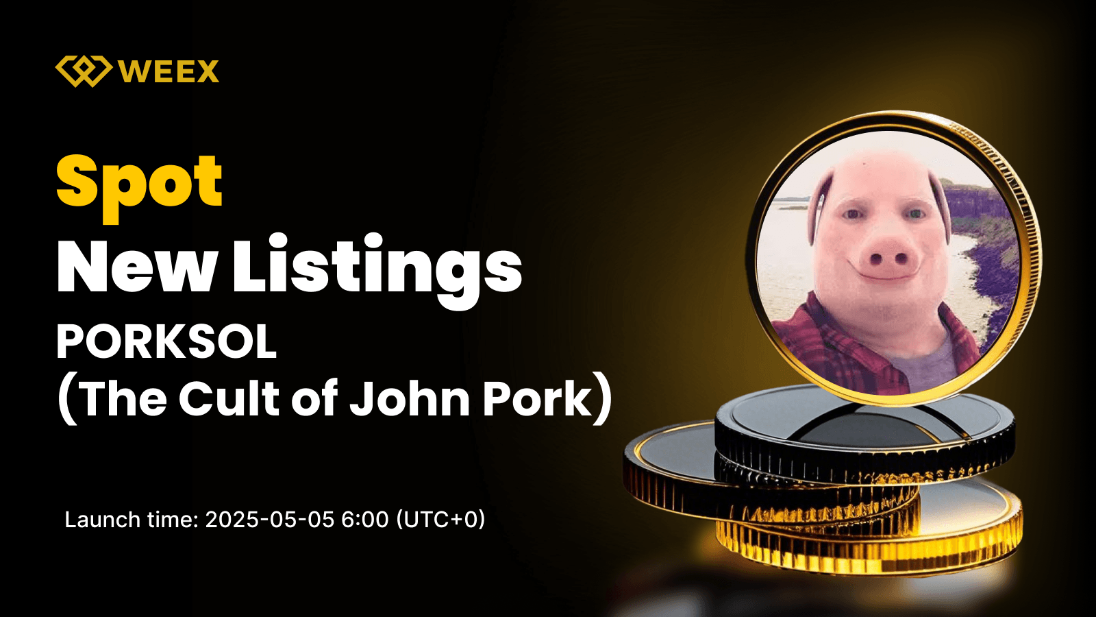 The Cult of John Pork (PORKSOL) Debuts on WEEX Spot