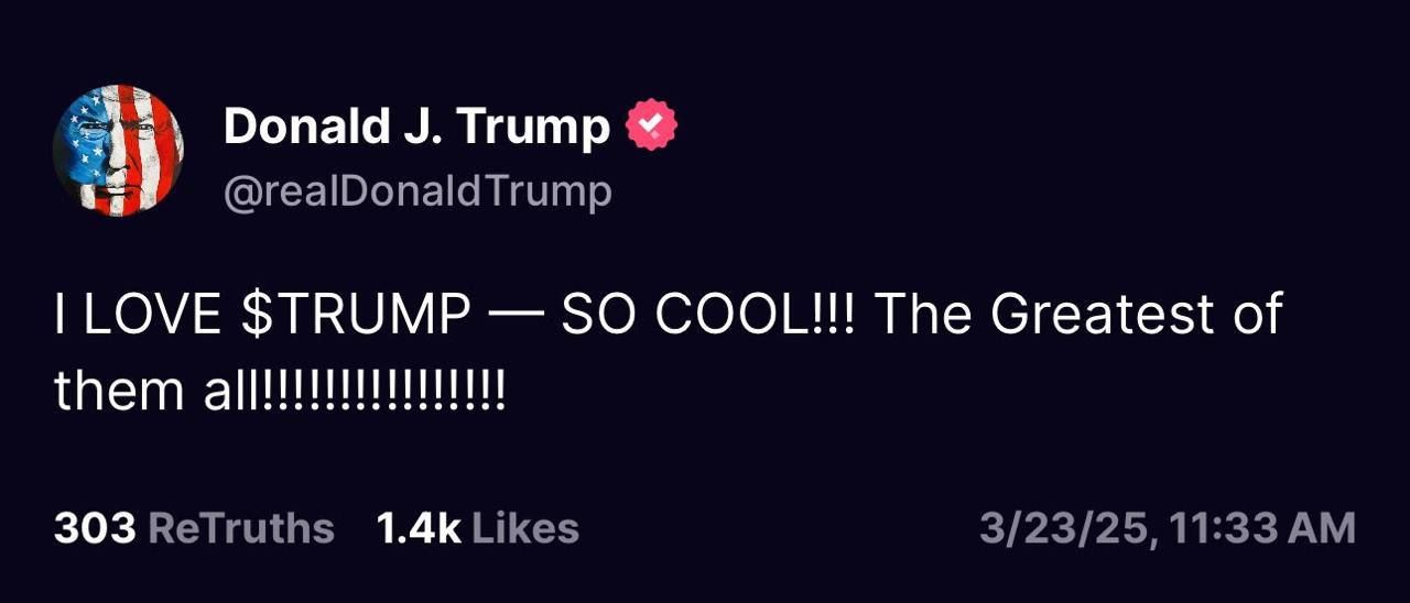 Trump Coin Tweet Boosts Price by 12%.jpeg