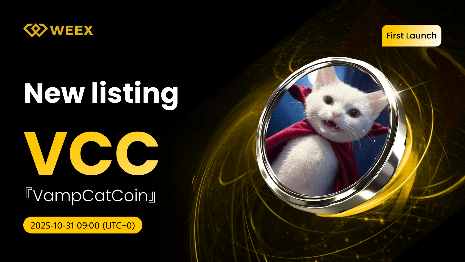 VCC USDT Spot Trading Launches on WEEX for VampCatCoin (VCC) Coin