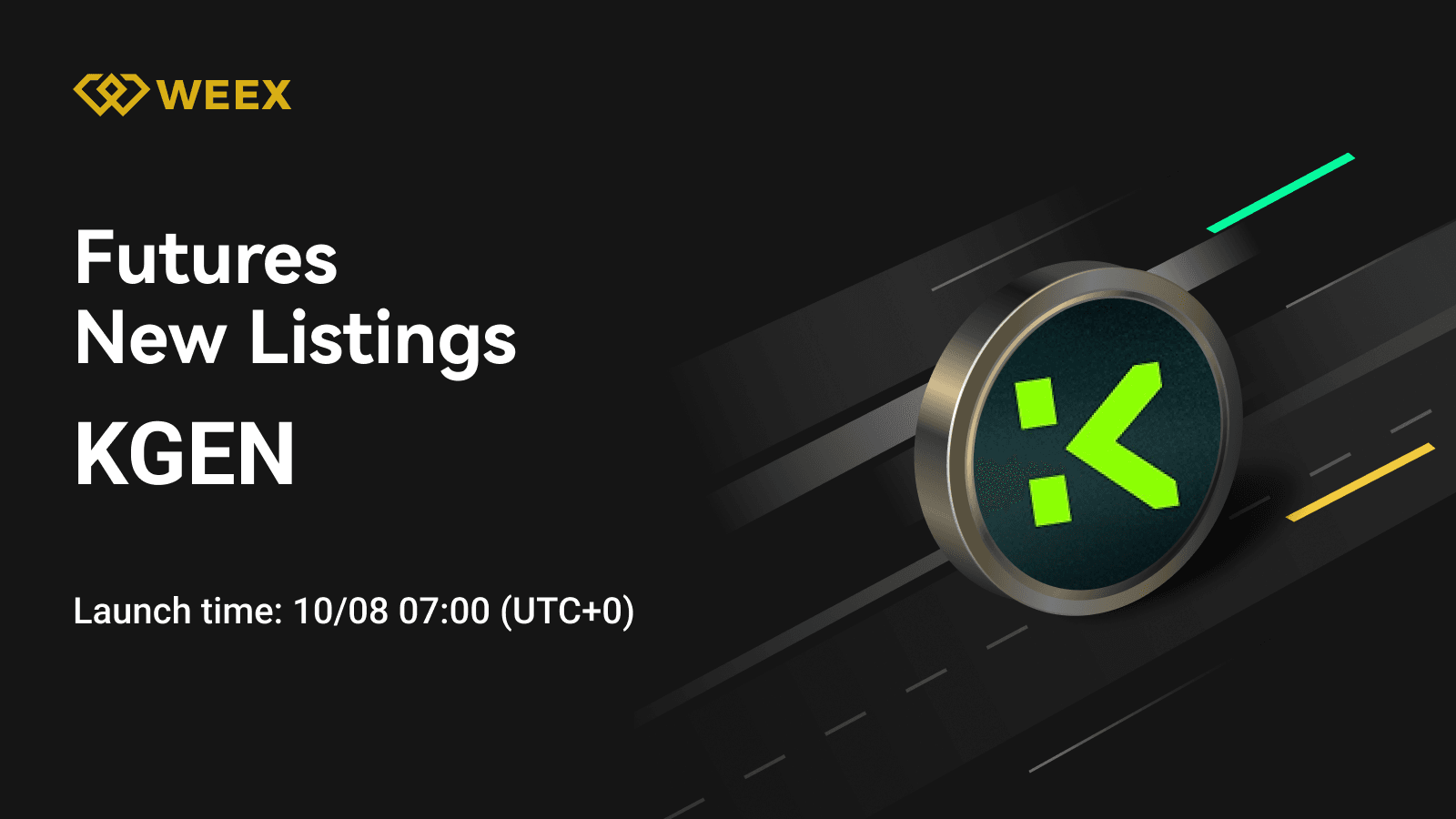 WEEX Futures, KGEN Sürekli Sözleşmesini Başlattı