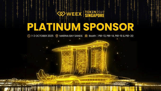 WEEX si unisce a TOKEN2049 come sponsor platino