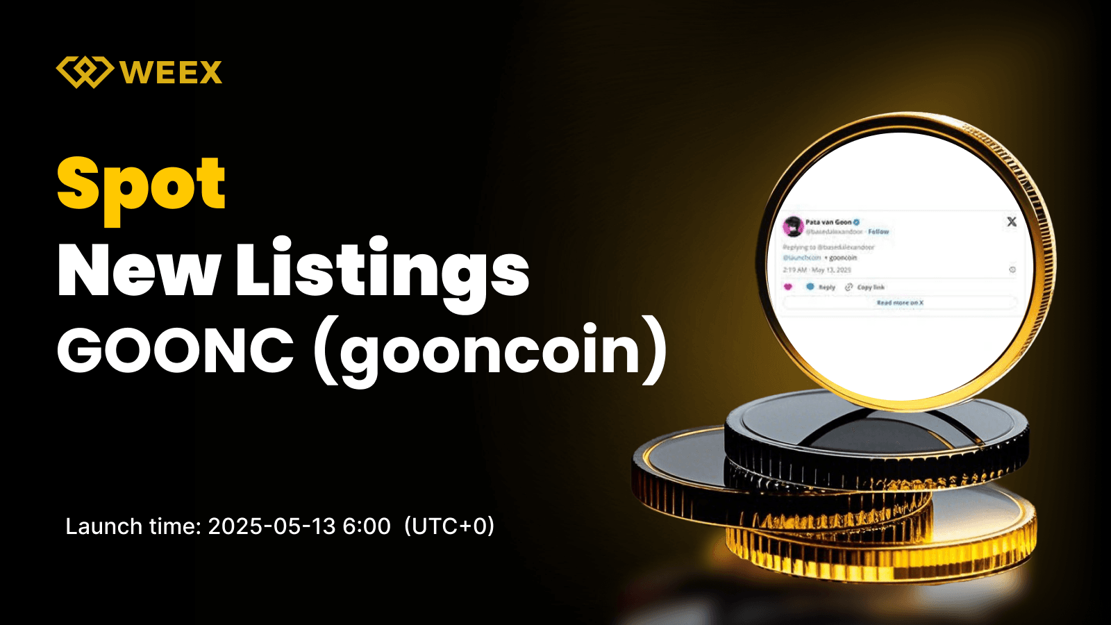 gooncoin (GOONC) Makes Its Way to WEEX Spot