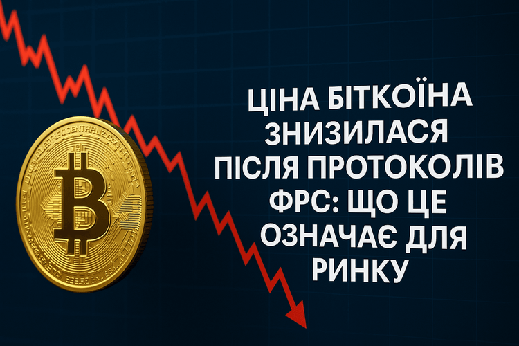 Ціна біткоїна знизилася після протоколів ФРС: що це означає для ринку