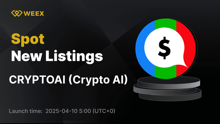 Crypto AI (CRYPTOAI) cotiza oficialmente en WEEX Spot con el par CRYPTOAI USDT ya activo