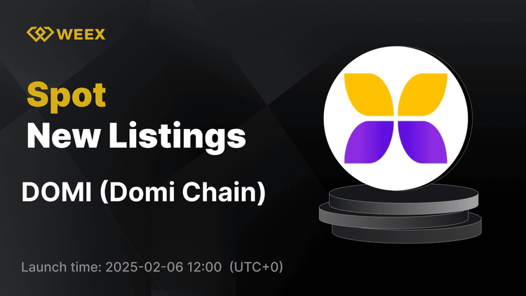 Domi Chain (DOMI) ahora en vivo en WEEX - ¡Comercia DOMI USDT hoy!