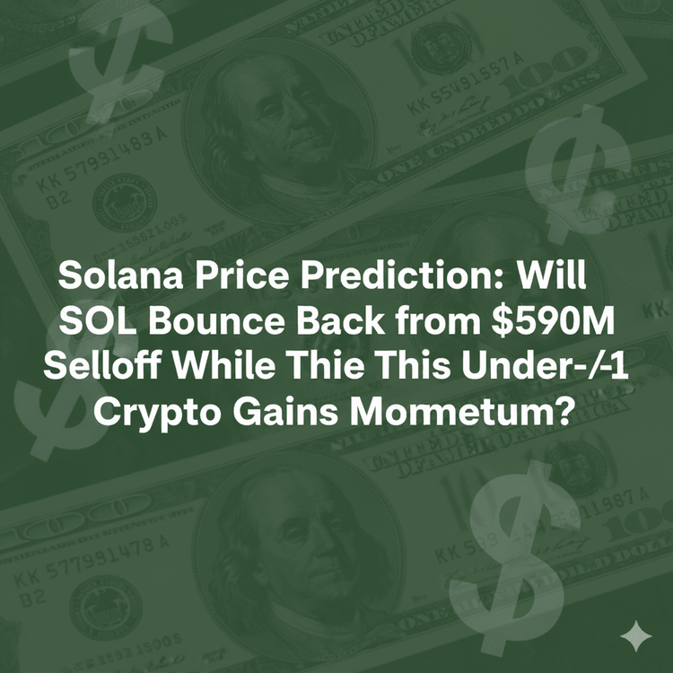 Predicción del precio de Solana: ¿SOL se recuperará de la venta de $590 millones mientras esta cripto menos de $1 gana impulso?