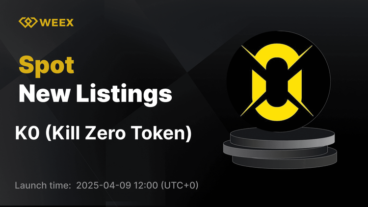 Kill Zero Token (K0) se une al mercado al contado WEEX con el par de operaciones K0 USDT ya en directo