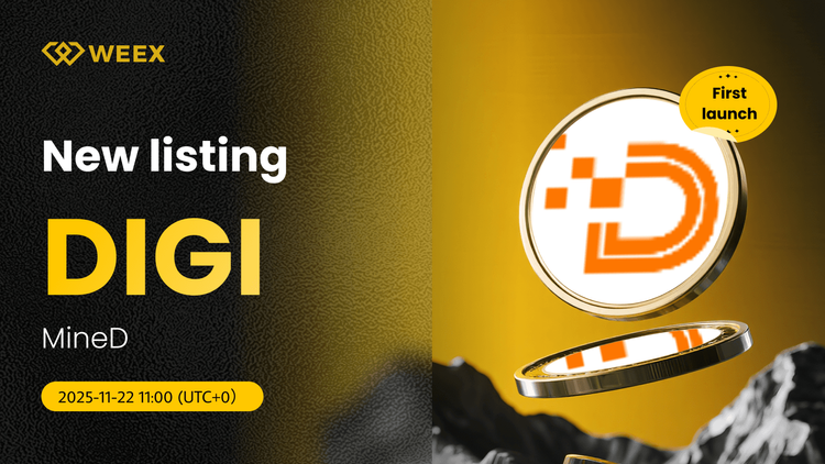 معاملات زنده DIGI USDT: MineD (DIGI) در WEEX فهرست شد
