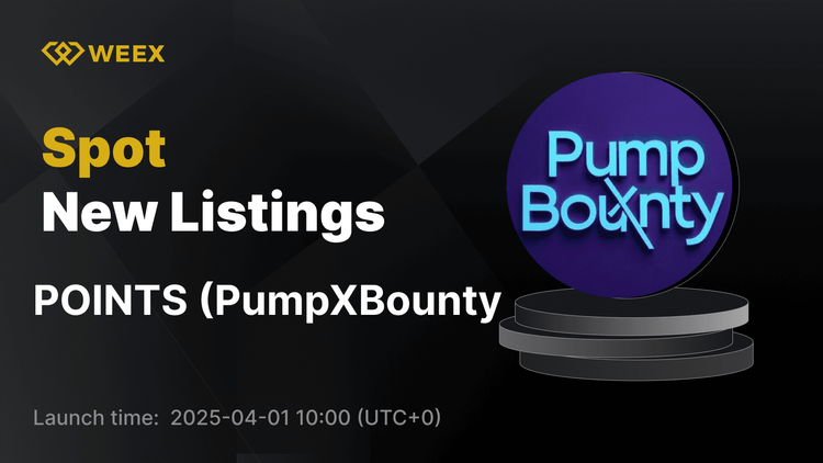 PumpXBounty (POINTS) se une a WEEX Spot - POINTS USDT Trading Now Live