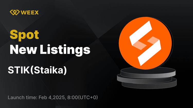 Staika (STIK) cotizará en bolsa y el par STIK USDT comienza a operar en WEEX