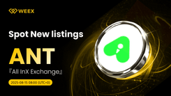 All InX Exchange (ANT) Now Listed on WEEX Spot with ANT USDT Pair