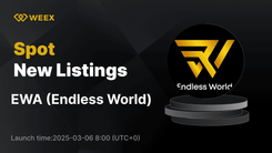 无尽世界 (EWA) 在 WEEX Spot 上市并进行 EWA USDT 交易