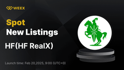 HF RealX (HF) 可與 WEEX 上的 HF USDT 交易對進行現貨交易