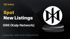 Kalp Network (GINI) 現已在 WEEX 上市，並提供 GINI USDT 交易對