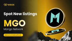 Mango Network (MGO) New Listed on WEEX with MGO USDT Spot Trading Pair