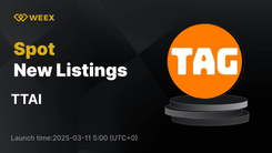معاملات نقطه ای TTAI USDT در WEEX آغاز می شود