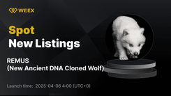 WEEX elenca il nuovo lupo clonato dal DNA antico (REMUS) con la coppia REMUS USDT ora attiva per il trading
