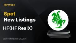  WEEX will List HF RealX (HF) and Open Spot Trading for the HF USDT Pair